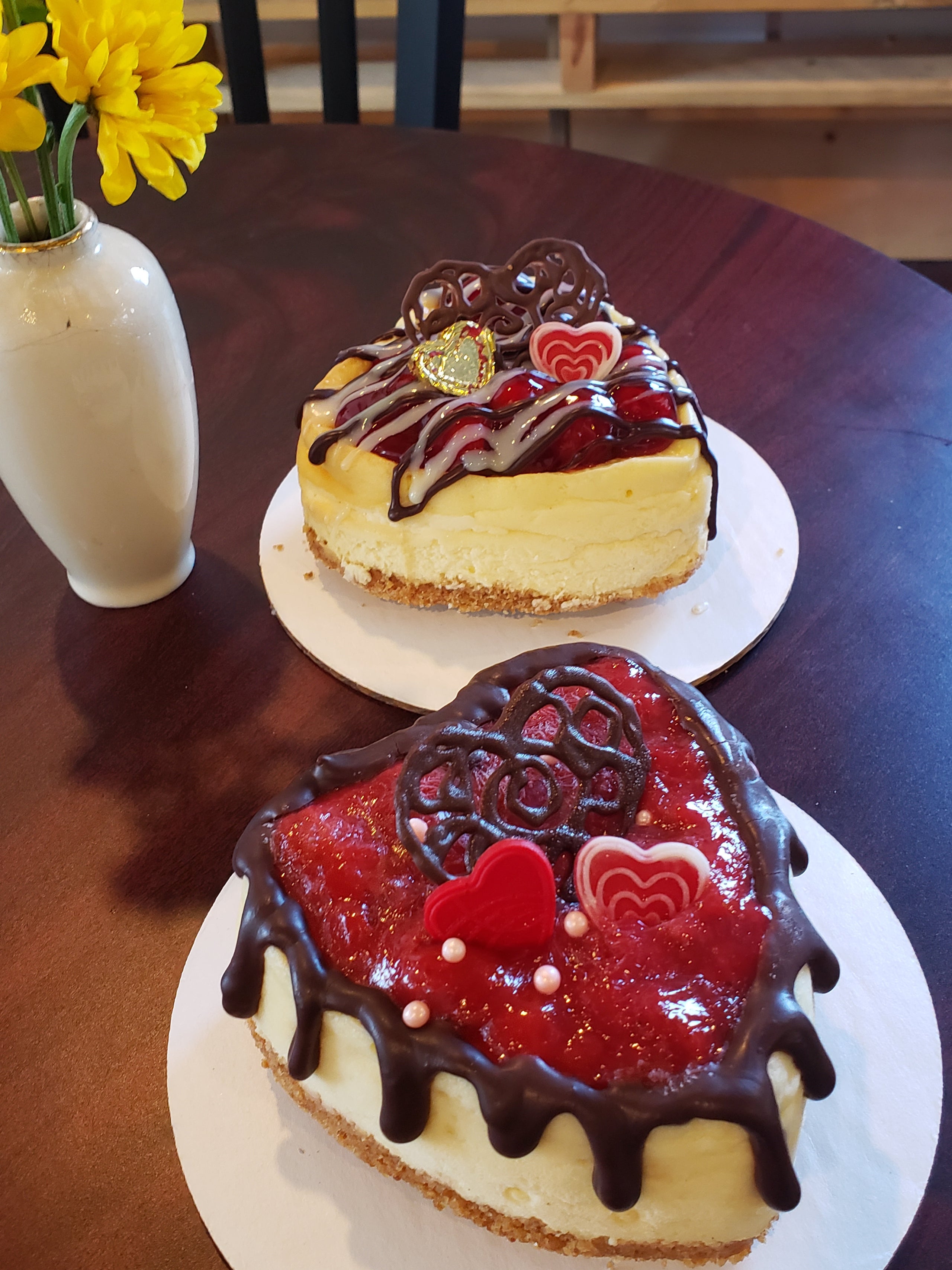 4 inch heart shaped cheesecake for 2